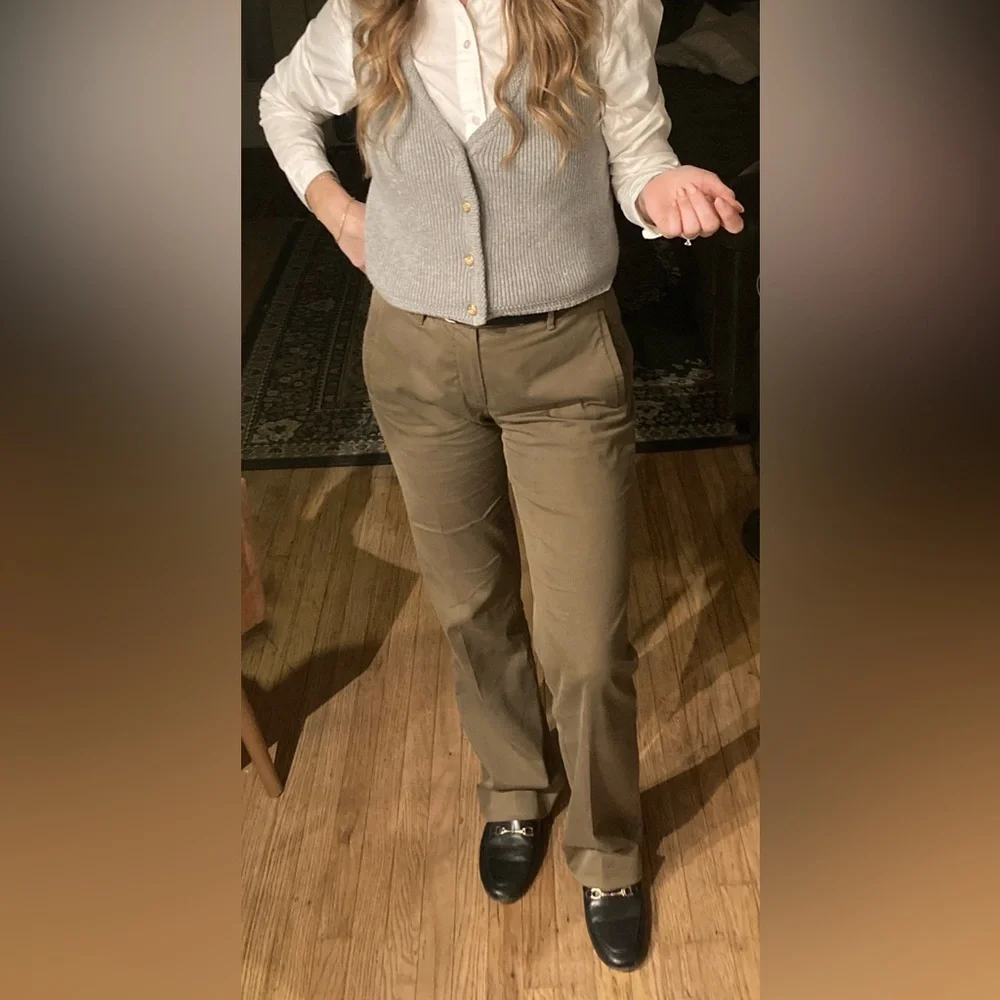 Prada - Vintage Boot-cut, Low-rise Pants - Picture 4 of 5